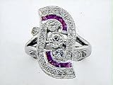 Ring with Multi Colored Swarovski Crystals