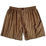 Soft Brown 100% Madras Silk Boxers by Royal Silk - XXL