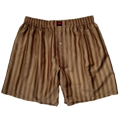 Buy Soft Brown 100% Madras Silk Boxers by Royal Silk – Large