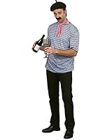 Smiffy's Men's French Man Set with T-Shirt Beret Scarf and Moustache