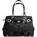 AUTHENTIC COACH SIGNATURE PATENT LARGE CARLY CARRYALL (Black/Black)