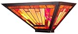 Thumbnail image for Dale Tiffany Sunset Mission 15-Inch Colored Glass Wall Sconce