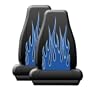 A Set Of 2 Universal-Fit Front Bucket Seat Cover - Fire Blue Flame