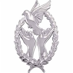14K White Gold Remembrance Lapel Pin