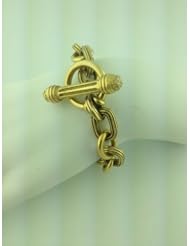 Slane Vintage Link 18k Yellow Gold Toggle Bracelet