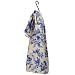 April Cornell Cherry Blossom Blue Waffleweave Tea Towel