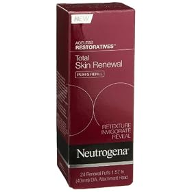 Neutrogena Ageless Restoratives, Total Skin Renewal Puffs Refill, Attachment Head, 24 Renewal Puffs, 1.57-Inch (Diameter)