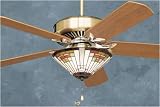 Emerson Ceiling Fans CF4800AB Premium Fan - Antique Brass Uplight Indoor Fan 50 w/ B52DC Blades