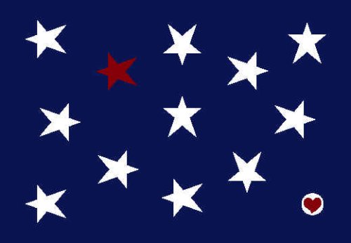 Star Hug Rug with eco genics backing 60x85cm