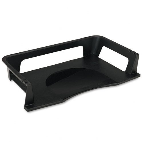 Rubbermaid - Regeneration Letter Tray, Plastic, Black - Pack of 40