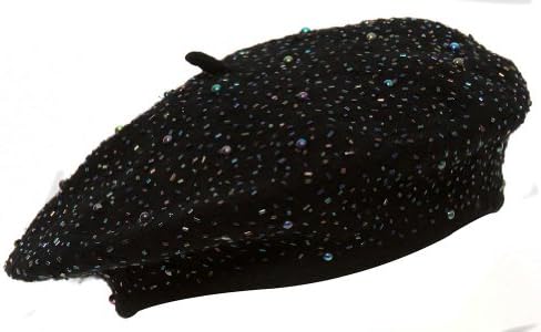 Womens Jeweled Beret Cap