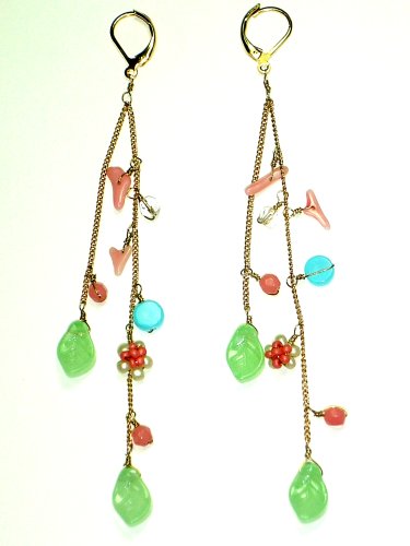 Click here to buy Lydell NYC Coral and Turquoise Earrings by Lydell NYC.