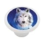 Artic Wolf Decorative High Gloss Ceramic Drawer Knob