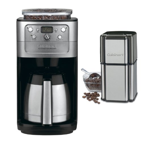 Cuisinart (DGB-900BC) 12 Cup Grind & Brew Coffeemaker (Brushed Chrome) + Cuisinart DCG-12BC Grind Central Coffee Grinder (Refurbished) Cuisinart (DGB-900BC) 12 Cup Grind & Brew Coffeemaker (Brushed Chrome) + Cuisinart DCG-12BC Grind Central Coffee Grinder (Refurbished)