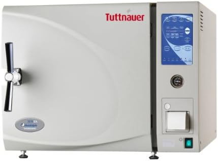 Heidolph Tuttnauer 3870Eap Autoclave Sterilizer Electronic Air-Driven Model with Printer and 2 Stainless Steel Trays, 85L Capacity, 15" Diameter Chamber, 220V