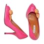 Charles David pink leather 'Fuzzy' pumps