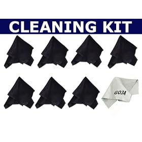 6X Black Microfiber Cleaning Cloths For electronic devices, Digital Cameras Screen, Lens,... by Goja