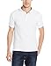 IZOD mens Short Sleeve Pique polo shirts, White, 38-39 US