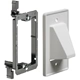 Arlington Industries LVCE1 Low Voltage Mounting Bracket with Cable Wall Plate, 1-Gang, 1-Pack