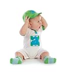 Mud Pie Initial Baby Boy Blue Initial 100-Percent Cotton Crawler With Argyle Applique, 0- 6 Months