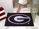 Univ of Georgia - G Logo on Black All-Star 34x44.5 Floor Mat (Rug) - Georgia Bulldogs
