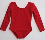 41P5cWd1ASL. SL160  Chidrens Basic Long Sleeve Leotard (4 6, Red) Reviews