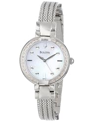 Bulova Womens 96R177 Diamond Case Watch Set