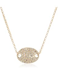 Shery Shabani "Rose" Diamond and Rose Gold Dog Tag Pendant Necklace