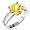 Britney Spears CZ Diamond Canary Platinum over Sterling Silver Ring
