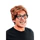 70er-Jahre Retro Per�cke mit Nerd-Brille, braun