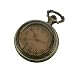 New Mens Stainless Steel Case White Dial Amber Front Antique Pocket Watch with Chain