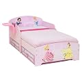 Disney Princess Toddler Bed with Underbed Storage and Bedside Shelf