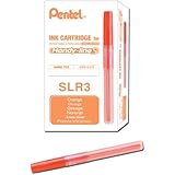 Pentel Refill for Handy Line S Highlighter, Orange Ink, Box of 12 (SLR3-F)