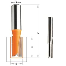 CMT 811.595.11 Straight Router Bit 1/2-Inch Shank, 3/8-Inch Cutting Diameter, 1-Inch Cutting Length, For Incra Jig