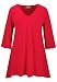 Avenue Plus Size Side Tail V-Neck Tunic (CHERRY,22/24)