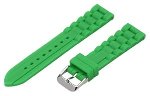 20mm Premium Silicone Solid Emerald Green - Easily Interchangeable Replacement Watch Band / Strap - Fits All Watches!!!