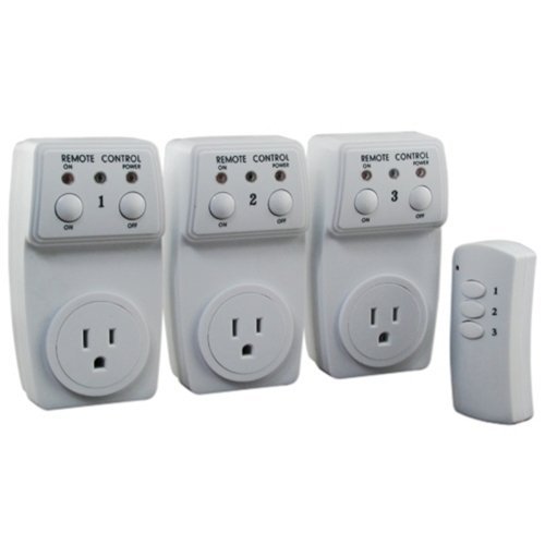 DSI Outlet Wireless Remote Wall Outlets, 3 Outlets with 1 Remote