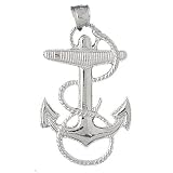 Clevereve's 14K White Gold Pendant Anchor 8.9 - Gram(s)