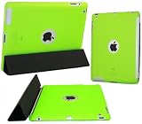 iTALKonline Progel GREEN mit Ausschnitt für Apple-Logo Rückseite Tough TPU Case / Schale für Apple iPad 2 der 2. Generation (Wi-Fi und Wi-Fi + 3G) 16GB 32GB 64GB arbeitet mit Original Apple iPad 2 Smart Cover
