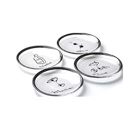 Apero Set of 4 Cocktail Plates by Trudeau by 
