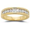 10k Choice of White or Yellow Gold Round Diamond Channel Set Band (1/4 cttw, I-J Color, I2-I3 Clarity)