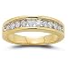 10k Choice of White or Yellow Gold Round Diamond Channel Set Band (1/4 cttw, I-J Color, I2-I3 Clarity)