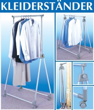 Kleiderständer klappbar mit Rollen