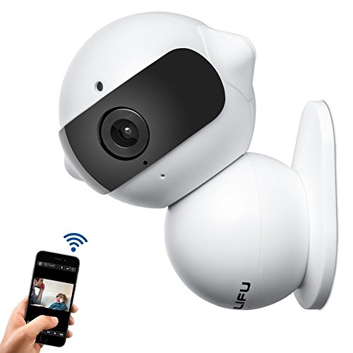 Wireless IP Camera, Fuleadture Mini Robot Home Security Surveillance WiFi Camera & HD Carcorder with Microphone for Baby Video Monitoring - White
