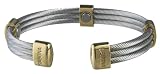 Sabona 36375 Trio Cable Stainless/Gold Magnetic Bracelet, Extra Large