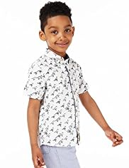 Autograph Pure Cotton Bird Print Shirt
