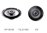 Pioneer TS-G1703I 17cm 4 Ohm Drei-Wege Koaxial-Einbaulautsprecher, 180W maximale Belastbarkeit