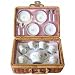 Deluxe Ceramic Tea Set with Basket