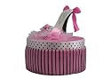Pink Shoe Jewelry Box- Polka Dot Satin