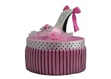 Pink Shoe Jewelry Box- Polka Dot Satin